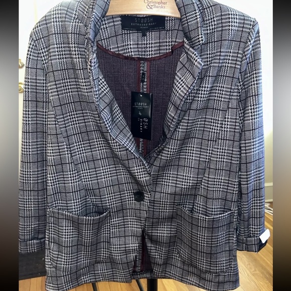 Stoosh Medium Houndstooth Blazer NWT - Picture 1 of 4